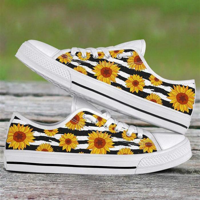 Sunflower Lace Up Flat Sneakers