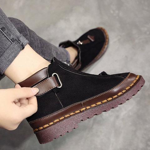 womens new style chelsea platform flat bottom martin ankle boots