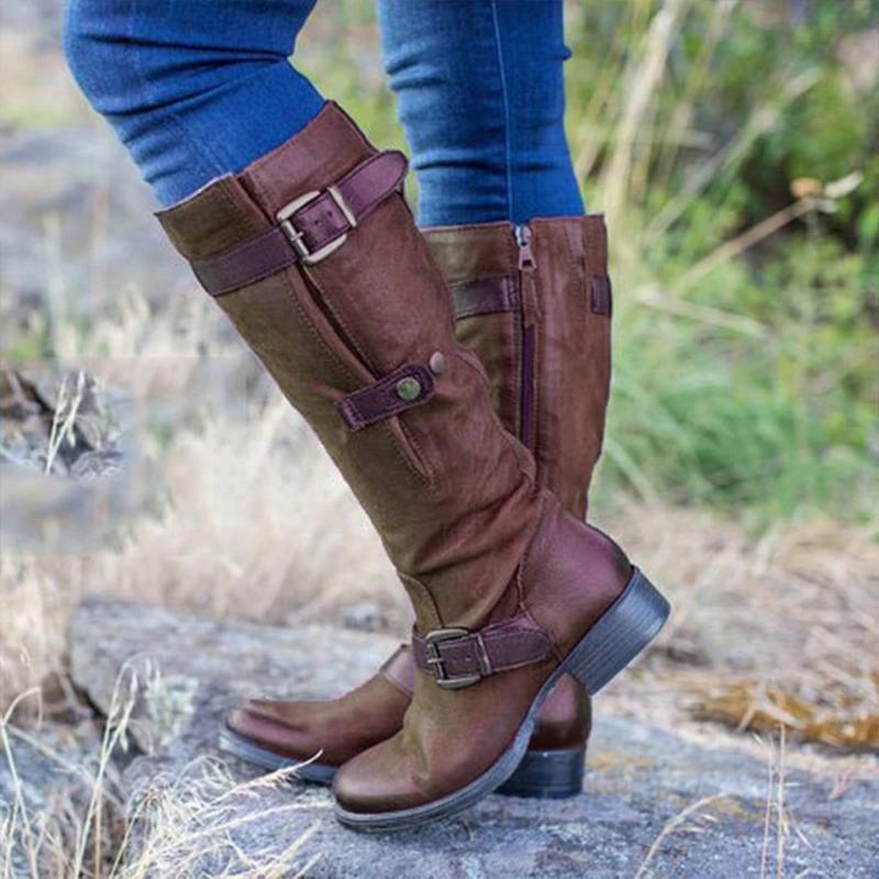 US$ 59.99 - Flat Heel Women Round Toe Mid-Calf Boots - www.lokeeda.com