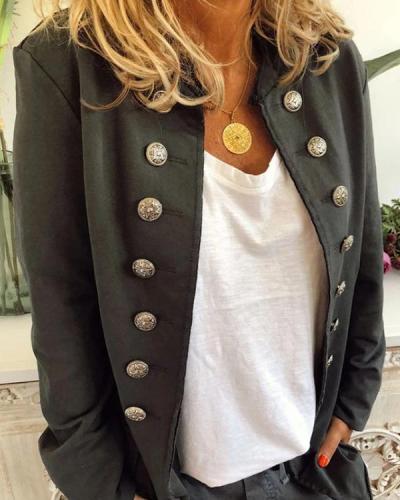 Solid Color Casual Jacket
