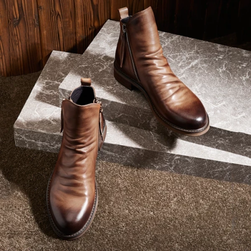 Men's Original Design Genuine Leather Retro Boots