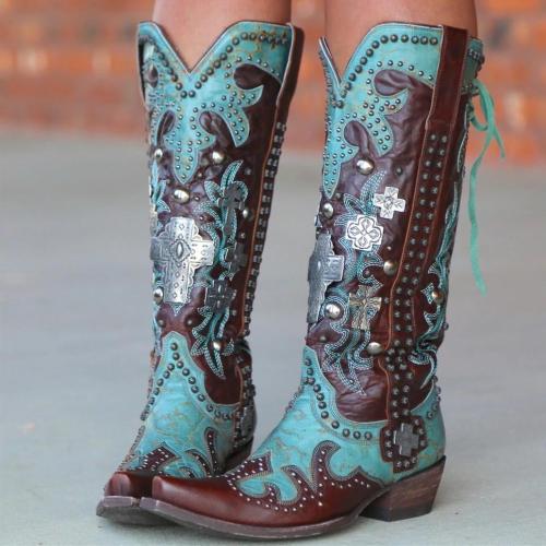 US$ 58.99 - Women Side Lace-up Low Heel Boots Vintage Comfort Boots - www.lokeeda.com