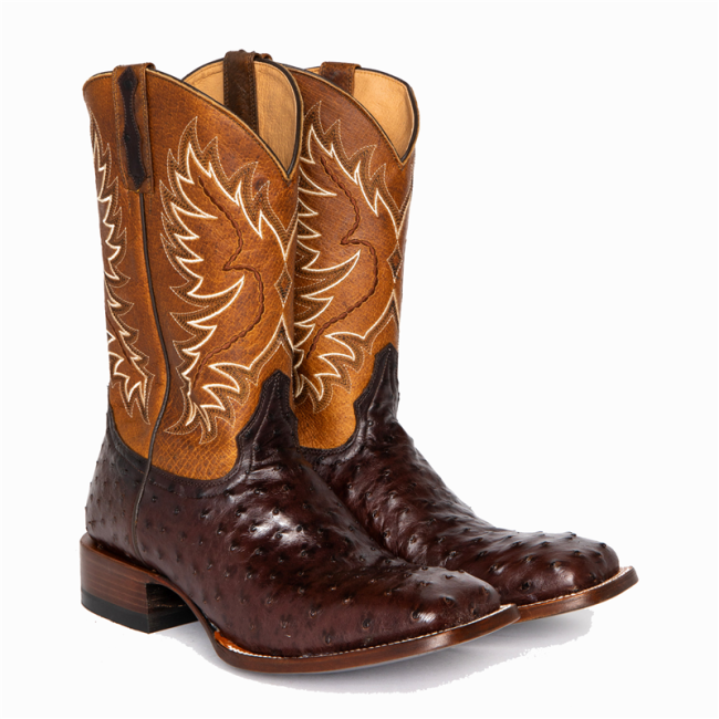 Men's Full Quill Ostrich Exotic Boots