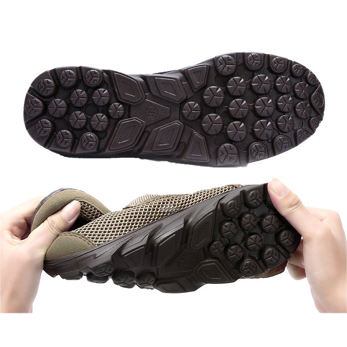 Large Size Men Mesh Breathable Soft Slip On Running Walking Shoes