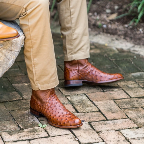 Men's Vintage Leather Exotic Roper Boots