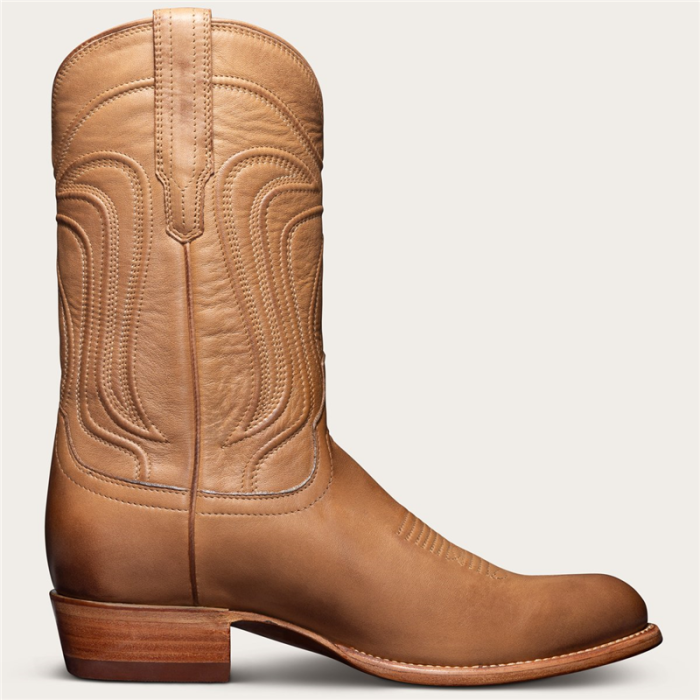 Men's Vintage Leather Timeless Cowboy Angled Heel Boots