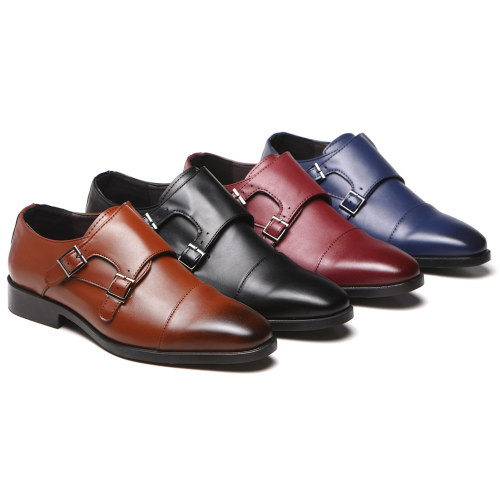 Fashion Men's Brogue Buckle Party Formal Small Square Toe Shoes