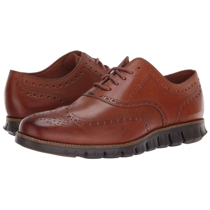 Plaid Lace-Up  Men's Oxford Leather Shoes