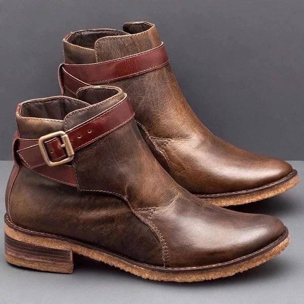 Vintage Buckle Soft Chic Boots