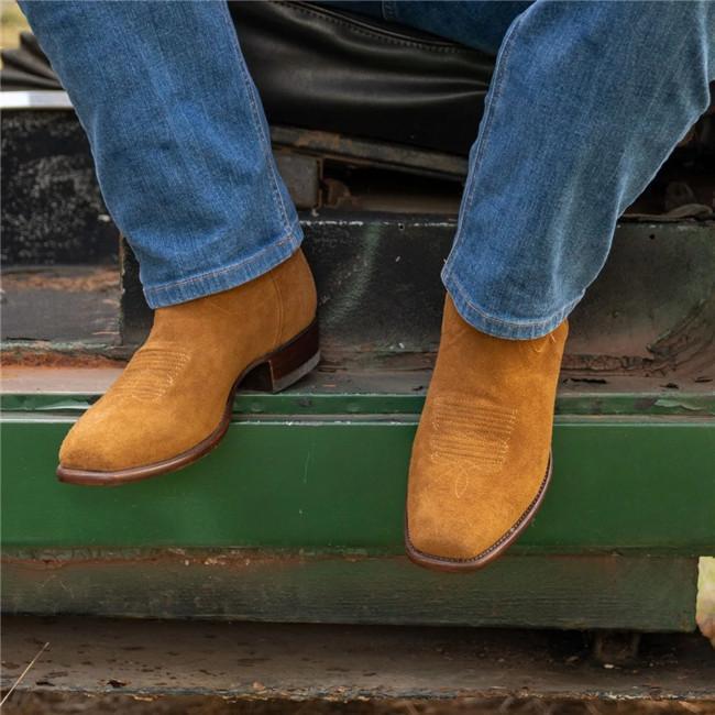 US$ 59.79 - Men's Vintage Square Toe Suede Boots - www.lokeeda.com