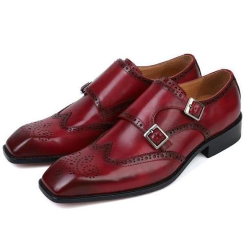 Men's Business Oxford Double Monk Shoes