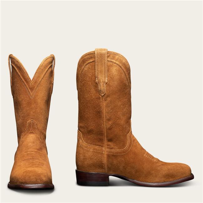 square toe suede boots