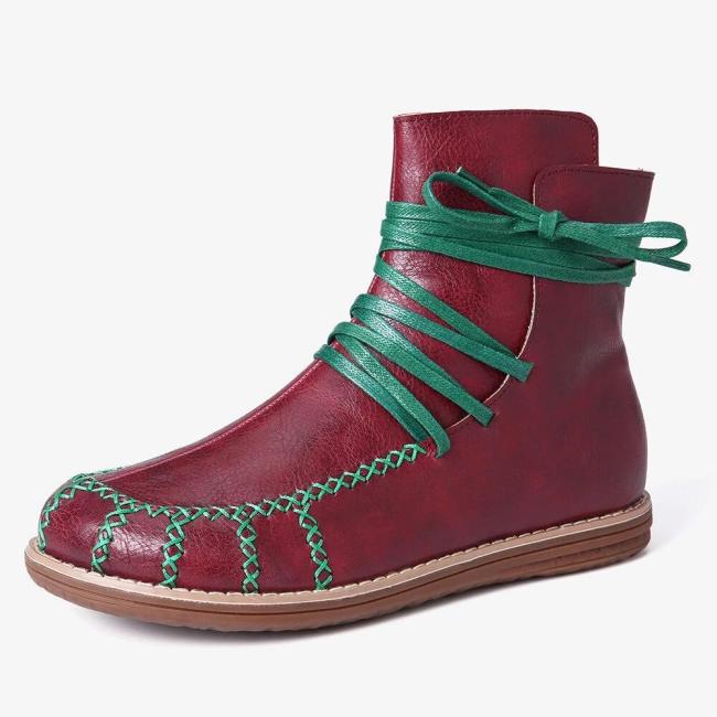womens short flat boots