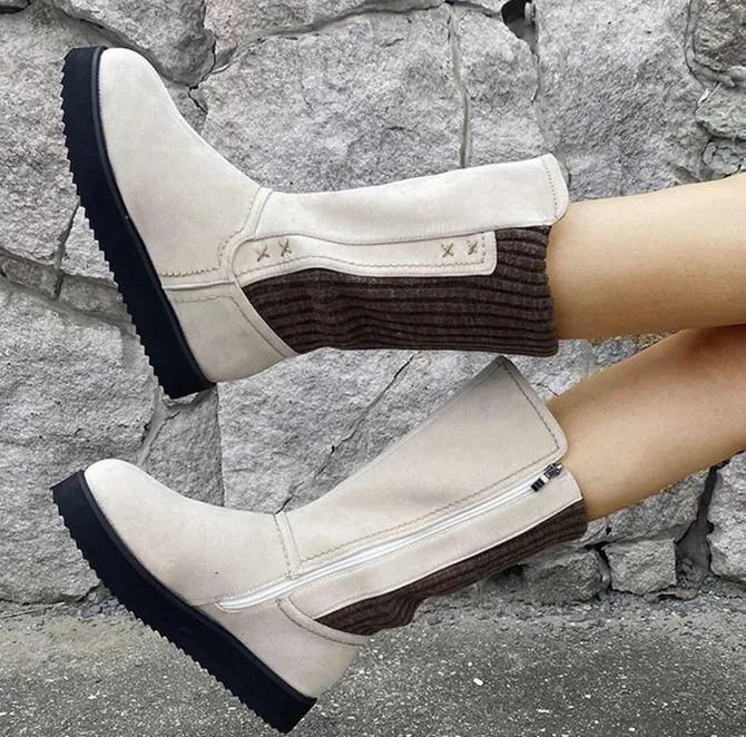 winter boots flat heel