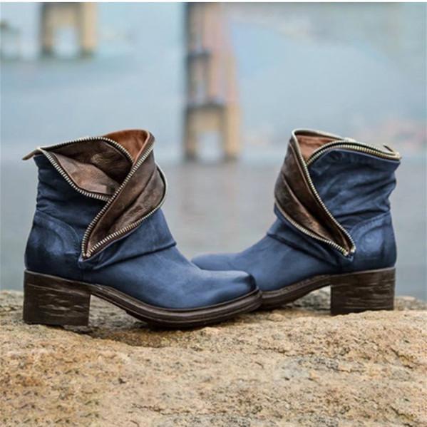 Women's thick heel ankle boots