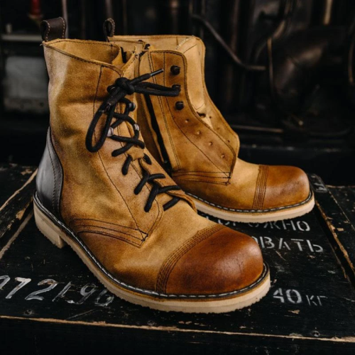 Men's Vintage Suede Leather Martin Boots