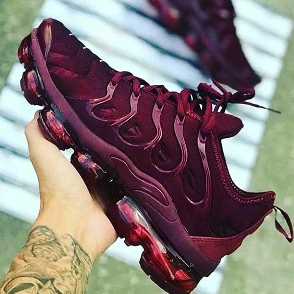 all burgundy sneakers