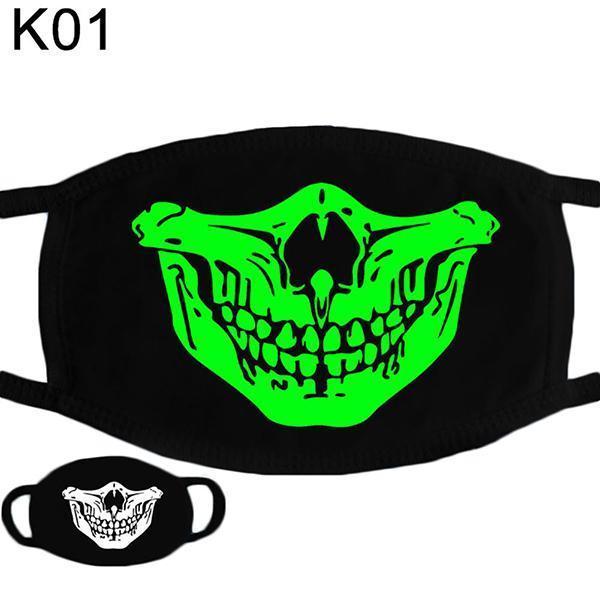 DIY Luminous Accessories Skeleton Mask Cosplay for Adult Hot Halloween