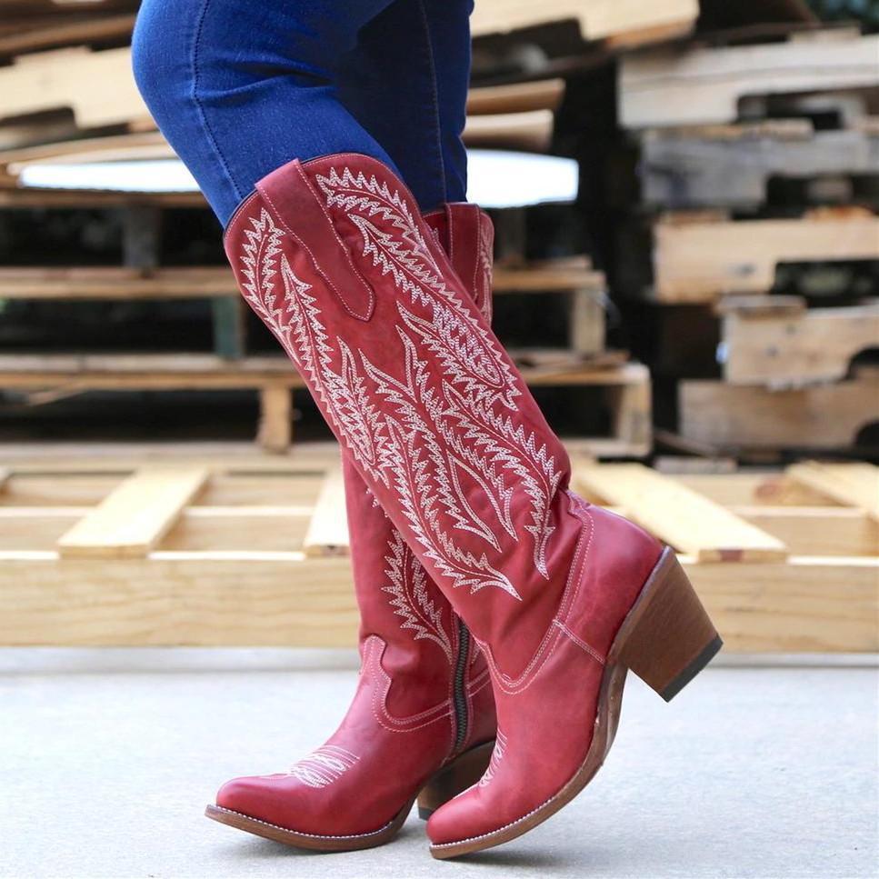 US$ 56.99 - Western Chuny Heel Boots - www.lokeeda.com