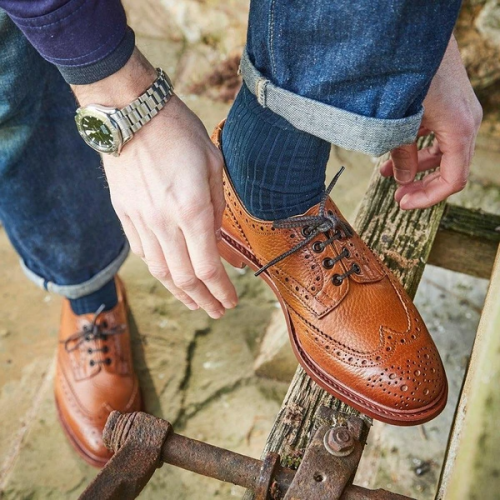 Classic Deeply Grained Leather Country Shoes
