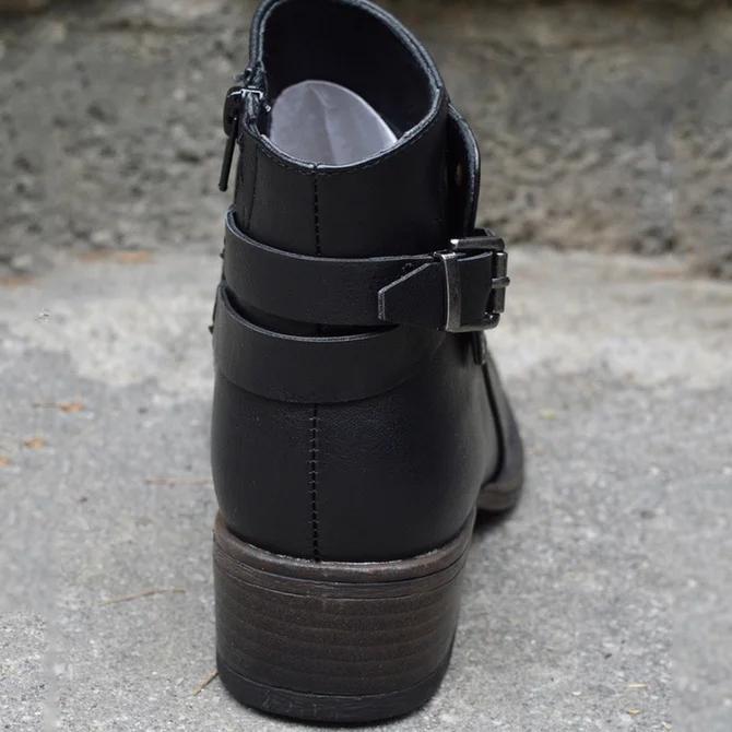 Black Winter Pu Boots
