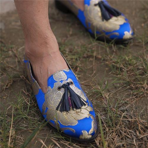 Men's Casual Lazy Tassel Pattern Slip-on Driving Shoes