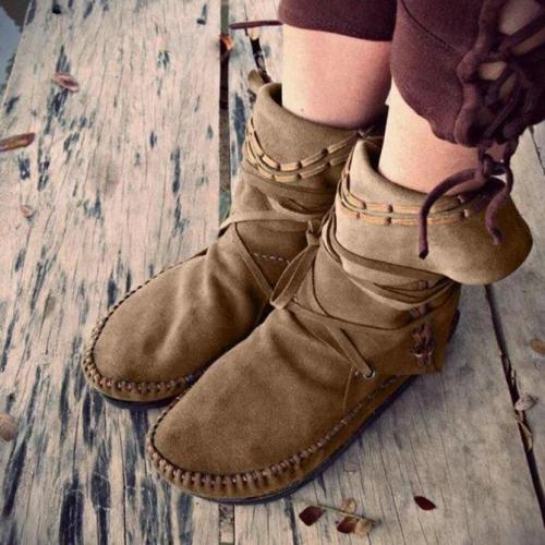 Faux Suede Split Joint Casual Boots