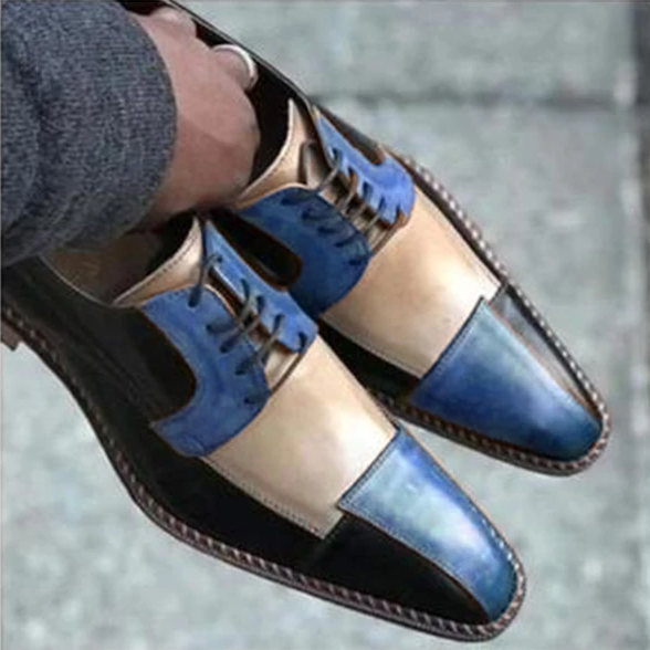 Men'S Leather Patchwork Dress Shoes