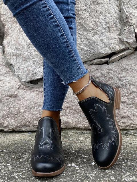 low heel casual boots