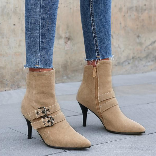 NEW! Women's Leatherette Stiletto Heel Ankle Boots