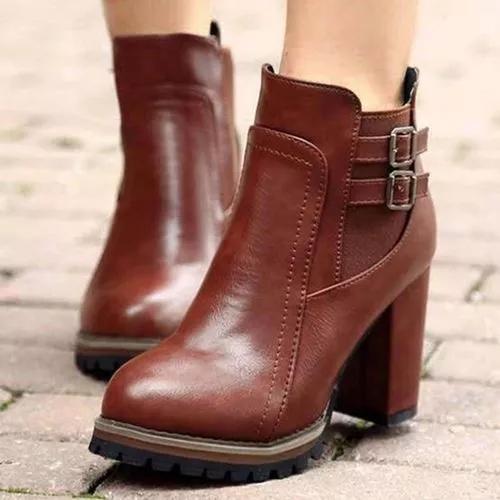 Women's Buckle Ankle Boots