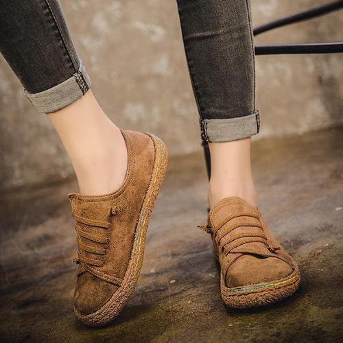 *Suede Slip On Soft Loafers Lazy Casual Women's Shoes