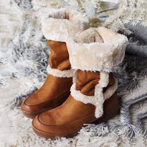 *Women Fuzzy Cascade Cozy Boots