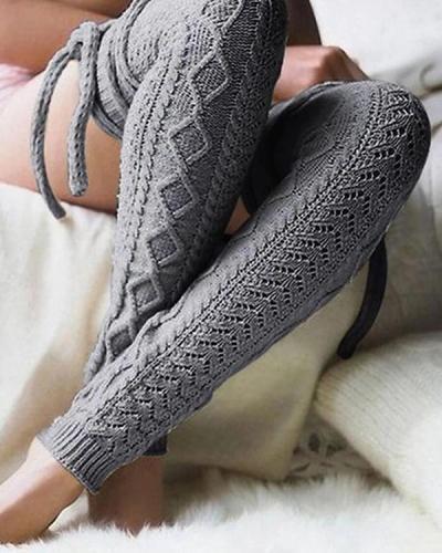 Knitted Over Knee High Thigh Socks