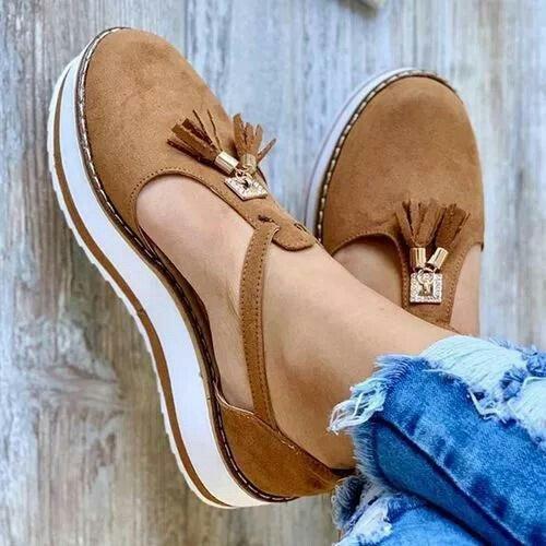 2021 Summer Wedge Suede Plus Size Sandals