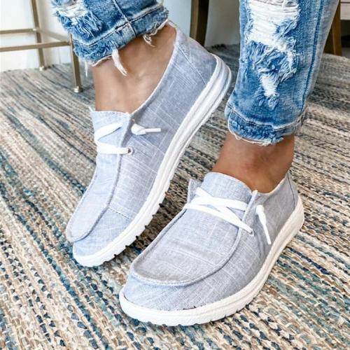 2021 Women Classic Canvas Flat Low Top Slip on Loafers