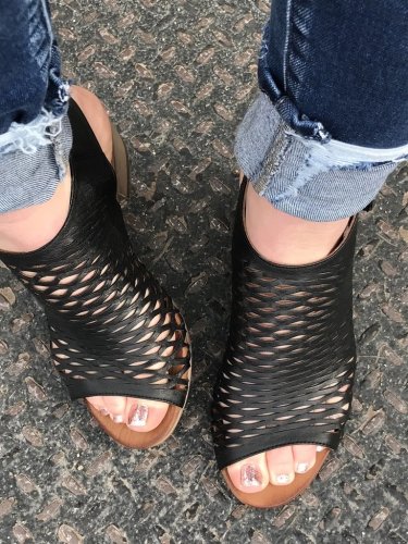 **Ladies' Soft Leather Wedge Heel Sandals