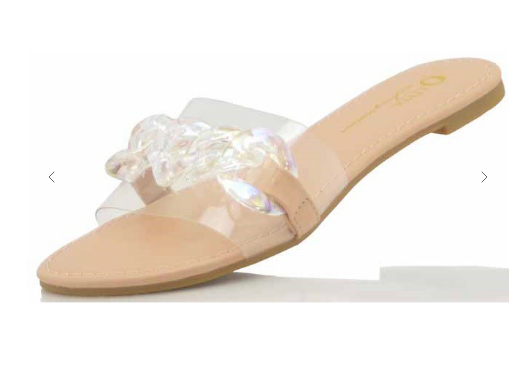 Women Casual Simple Slip On Clear Flat Slippers