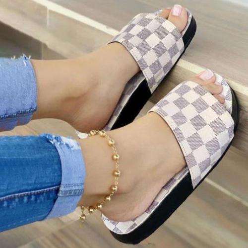 Women's Fashion Plaid Comfortable Casual Slippers