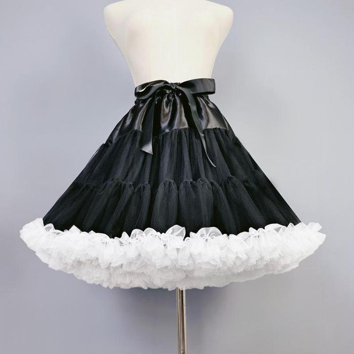 Women tulle Petticoat, Lolita Petticoat ,Short Underskirt ,Cosplay Party Dress Petticoat, Ballet Tutu Skirt