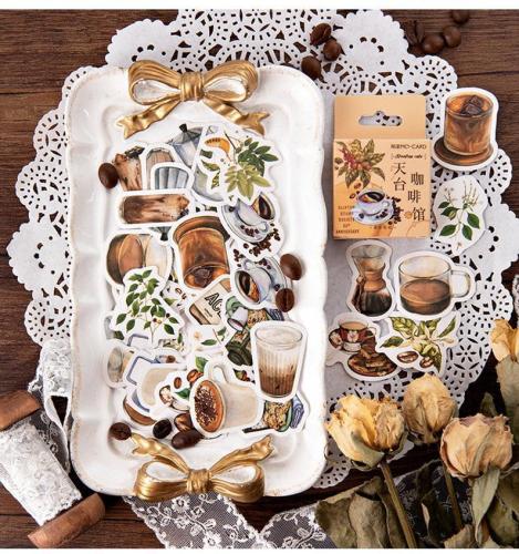 46pcs Coffee stickers pack, Journaling,Planner,bullet journal,Diary Stickers, Coffee stickers