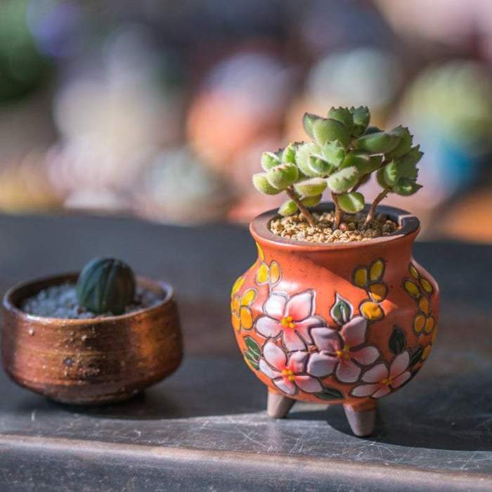Beautiful Flower Style Ceramic Planter,Succulent Planter,Ceramic Planter,Home Decor,Simple Gift,gift idea, Office Decor, Pot