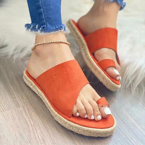 Women Suede Ring Toe Sandals