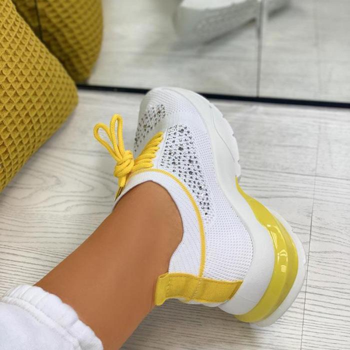 Women's Bling Slip on Comfortable Sneaker With Rhinestone