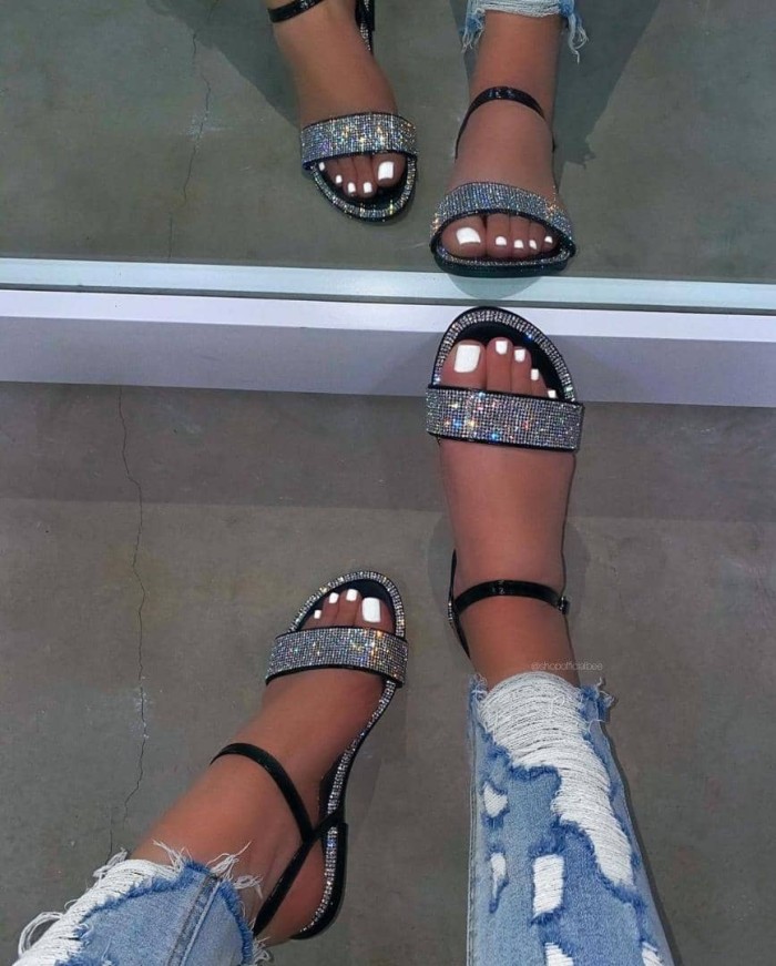 Women's Roman Casual Rhinestone Sandals