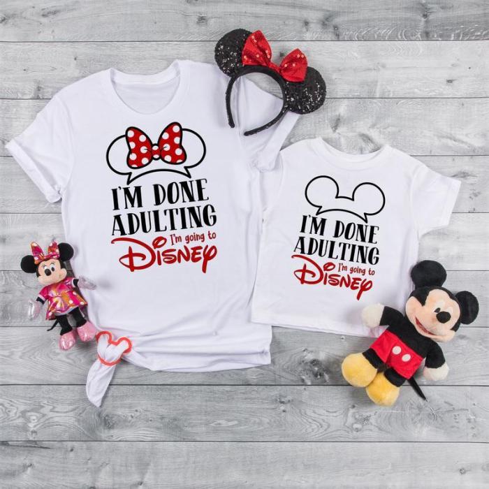 I'M DONE ADULTING Disney Tee,Disney trip 2021,Disney family shirts