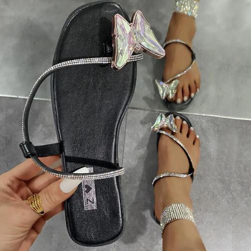 Women’s Fashion Butterfly Decoration Flat Slippers