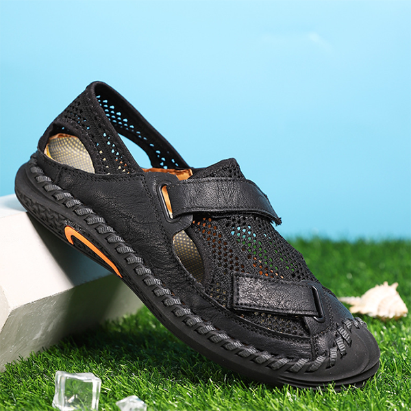 Summer Men's Outdoor Casual Mesh Breathable Handmade Sandals