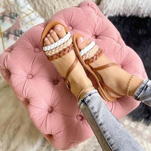 Women's Fashionably Woven Flat Sandals