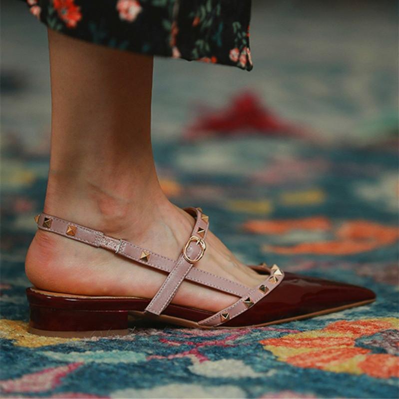 pointed toe flat sandals